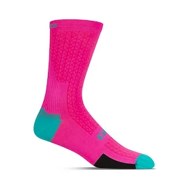 Fahrradsocken Giro HRC Team Neon Pink/Screaming Teal