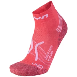 Frauensocken UYN RUN SUPER FAST SOCKS Coral/White