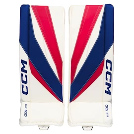 Goalie Schienen CCM Axis F9 White/Red/Blue Intermediate