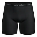 Herren Boxer Shorts Icebreaker Merino Anatomica Long Boxers Black