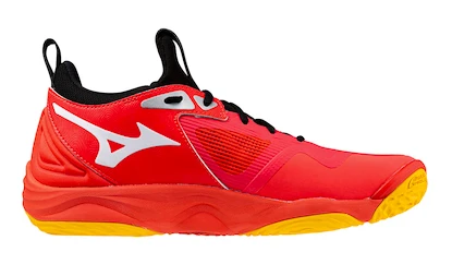 Herren Hallenschuhe Mizuno  WAVE MOMENTUM 3 Radiant Red/White/Carrot Curl   EUR 51