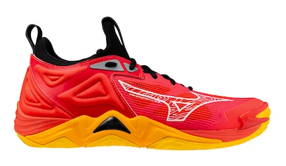 Herren Hallenschuhe Mizuno  WAVE MOMENTUM 3 Radiant Red/White/Carrot Curl   EUR 51