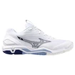 Herren Hallenschuhe Mizuno  Wave STEALTH 6 White/Bellwether Blue