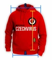 Herren Hoodie Czech Virus  Mikina Unisex červená