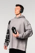 Herren Hoodie Nebbia  Washed-off Oversized Pullover Hoodie NO BS Light Grey