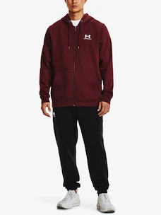 Herren Hoodie Under Armour  Essential Fleece FZ Hood-RED S