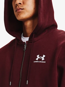 Herren Hoodie Under Armour  Essential Fleece FZ Hood-RED S