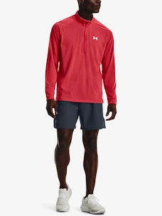 Herren Hoodie Under Armour  STREAKER HALF ZIP-RED