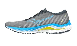 Herren Laufschuhe Mizuno Wave Inspire 19 Ghost Gray/Jet Blue/Bolt 2 (Neon)