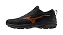 Herren Laufschuhe Mizuno  Wave Rider Gtx Black/Nasturtium/Carrot Curl  UK 9,5