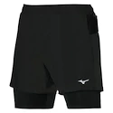 Herren Shorts Mizuno  ER 5.5 2in1 Short Black S