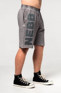 Herren Shorts Nebbia  Washed-off Gym Sweatshorts NO BS Light Grey M