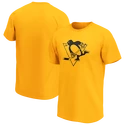 Herren T-Shirt adidas  Mono Style NHL Pittsburgh Penguins Gold Marl