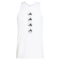 Herren T-Shirt adidas  Run Logo Tank White