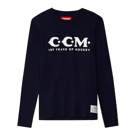 Herren T-Shirt CCM 125 Anniversary LS Tee Navy