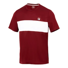 Herren T-Shirt Fila T-Shirt Bosse Cabernet/White Alyssum