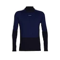 Herren T-Shirt Icebreaker Merino 200 Oasis Sonebula LS High Neck Mid Navy/Royal Navy/Snow/Cb