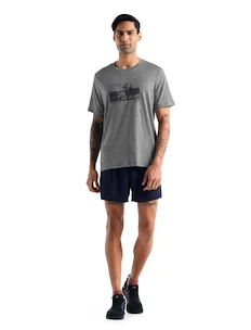 Herren T-Shirt Icebreaker  Tech Lite II SS Tee Natural Run Club Metro XL