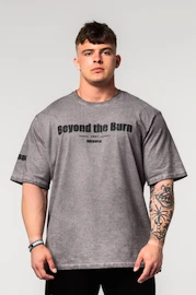 Herren T-Shirt Nebbia Washed-off Heavyweight Cotton Oversized T-shirt GRIND Light Grey