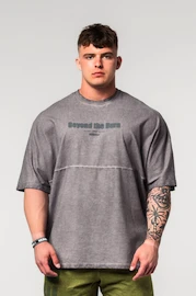 Herren T-Shirt Nebbia Washed-off Oversized Heavyweight Cotton T-shirt NO SHORTCUTS Light Grey