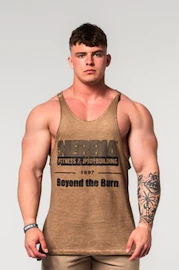 Herren T-Shirt Nebbia Washed-off Oversized Stringer MAX OUT Light Brown