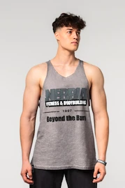 Herren T-Shirt Nebbia Washed-off Oversized Stringer MAX OUT Light Grey