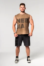 Herren T-Shirt Nebbia Washed-off Tank Top BEASTIN' Light Brown