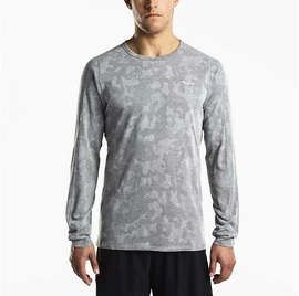 Herren T-Shirt Saucony Negative-Splt Jacquard LS grey