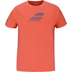 Kinder T-Shirt Babolat  Exercise Cotton Tee Boy Hot Coral