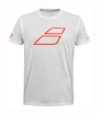 Kinder T-Shirt Babolat  Strike Cotton Tee Jr White/Strike Red 8 - 10 Jahre