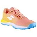 Kinder Tennisschuhe Babolat Jet Mach 3 Clay Jr Girl Coral/Gold Fusion