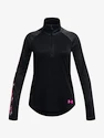 Mädchen T-Shirt Under Armour  Tech Graphic 1/2 Zip -BLK L