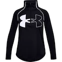 Mädchen T-Shirt Under Armour  Tech Graphic Logo Half Zip-BLK M