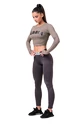 Oberteil für Frauen Nebbia Hero Sporty Hero crop top long sleeve mocha