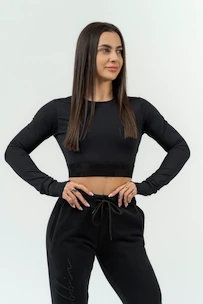 Oberteil für Frauen Nebbia Intense Women's Long Sleeve Crop Top Perform 839 Black XS