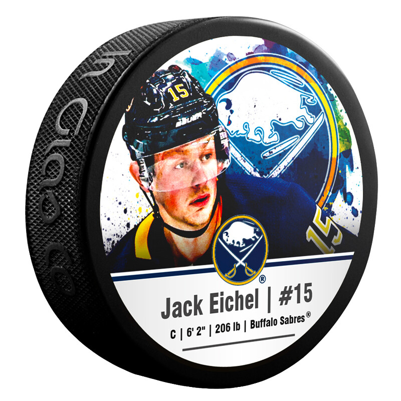 Puck Inglasco NHL Jack Eichel 15 Sportartikel Sportega