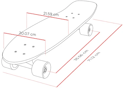 Skateboard Street Surfing  Kicktail 28"