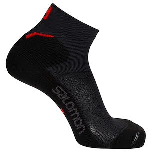 Socken Salomon Speedcross Ankle 2PP Ebony/White  11 1/2 - 14