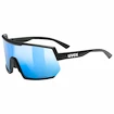 Sport Brille Uvex  Sportstyle 235 P Black Mat/ Mir.Blue