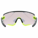 Sport Brille Uvex  Sportstyle 236 Set Black Lime Mat/Mirror Yellow (Cat. 2) + Clear (Cat. 0)