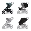 Sportkinderwagen Thule Urban Glide 3 Mid blue + Sicherheitsbügel + Regenschutz + Mückennetz