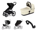 Stadt-Kinderwagen Thule Urban Glide 4-wheel Black + Bassinet Soft beige SET 5in1