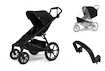 Stadt-Kinderwagen Thule Urban Glide 4-wheel Black + Sicherheitsbügel + Regenschutz