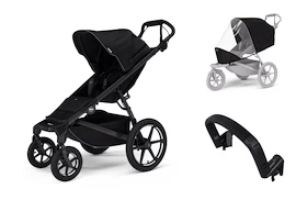 Stadt-Kinderwagen Thule Urban Glide 4-wheel Black + Sicherheitsbügel + Regenschutz