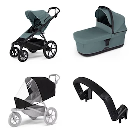 Stadt-Kinderwagen Thule Urban Glide 4-wheel Mid blue + Bassinet Mid blue SET 4in1