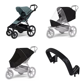 Stadt-Kinderwagen Thule Urban Glide 4-wheel Mid blue + Sicherheitsbügel + Regenschutz + Mückennetz