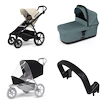 Stadt-Kinderwagen Thule Urban Glide 4-wheel Soft beige + Bassinet Mid blue SET 4in1