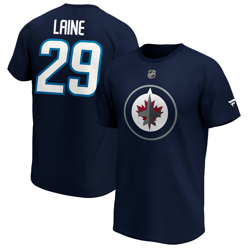 Fanatics Iconic Name & Number Graphic T-shirt NHL Winnipeg Jets Patrik ...