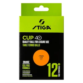 Tischtennisbälle Stiga Cup 40+ ABS Orange 12 Pack